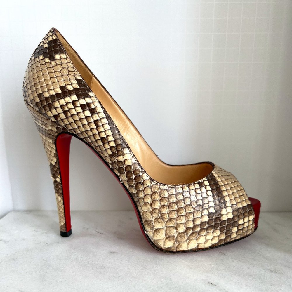 Christian Louboutin Multicolor Python Very Prive … - image 1